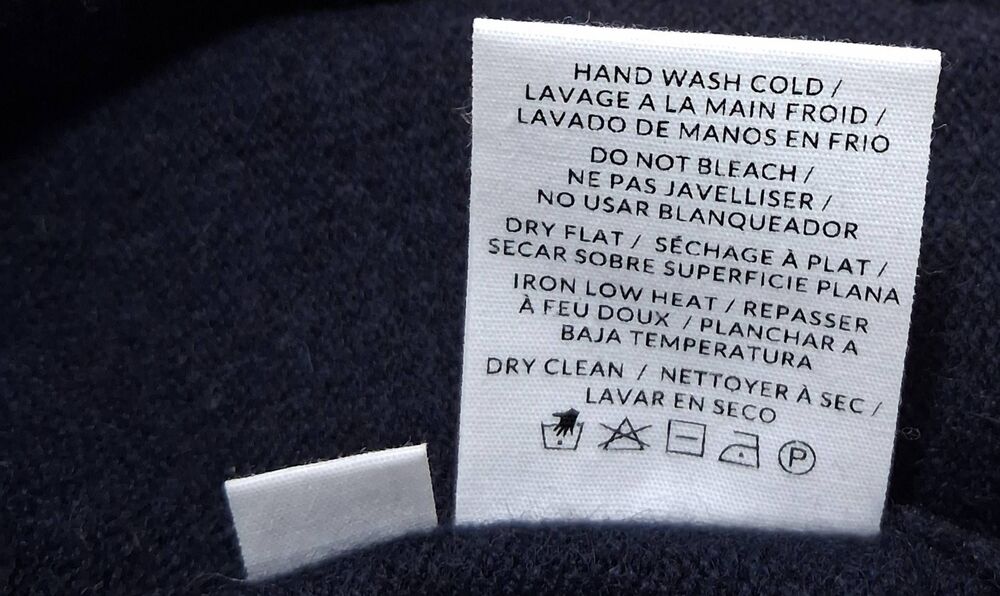 Naadam cashmere mens large sweater navy blue crewneck 100% cashmere - Picture 9 of 9